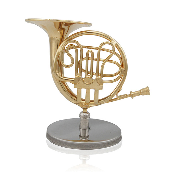 Miniature Golden French horn